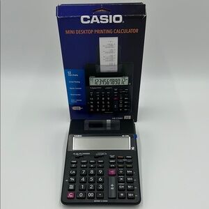NWT Casio HR-170RC Mini Desktop Printing Calculator 12 Digits Black New IRS